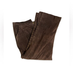 Terry Lewis Vintage Suede Leather Pants Women’s Size 20P with Metal Studs